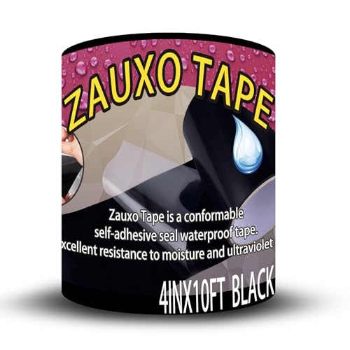4inX10ft Rubberized Seal Patch Tape - Waterproof Tape Seal and Patch Leaks for Home RV Roof Plumbing and Pool Repairs, Underwater, Indoor Outdoor