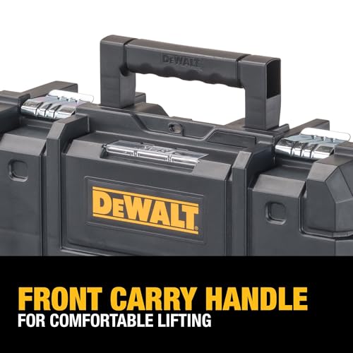 DEWALT Tool Box TSTAK II, 13 In. Flat Top Tool Storage Case, Stackable Organizer Hard Case Portable Toolbox, Heavy Duty, Holds Up To 66 lbs (DWST17807) (Pack of 4) - size: 1 Count (Pack of 4)