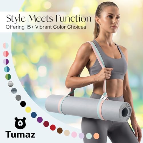 Tumaz Yoga Mat Strap Adjustable Carrier for All Yoga Mats, 2 Sizes - color: 04. Army Green, size: 64 IN