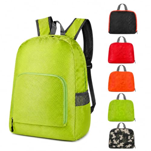 Haneulbit Foldable Backpack, Lightweight Backpack and Waterproof backpacks for Travel and Hiking - color: Green