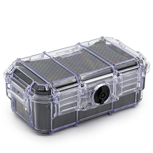 Seahorse 57 Portable Waterproof Dry Box Protective Case - Travel Safe/Mil Spec / IP67 Waterproof/USA Made - for Cameras, Action Cams, Ammunition, Rifle Ammo, Marine (Clear) (SE57CL) - color: Clear
