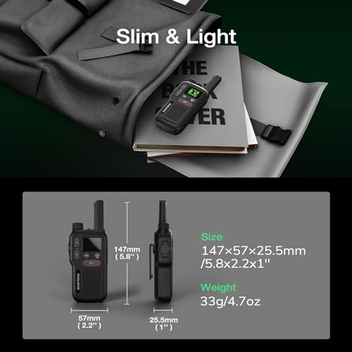 BAOFENG GT-18 Walkie Talkies for Kids Adults Ages 3-12 License Free, 3 Pack - color: Dark Black