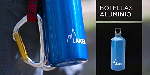 Laken Futura Aluminum Water Bottle - Narrow Mouth, Screw Cap with Loop - Leak-Proof, BPA Free, Made in Spain - 20oz, Blue - color: Blue, size: 20 Ounces