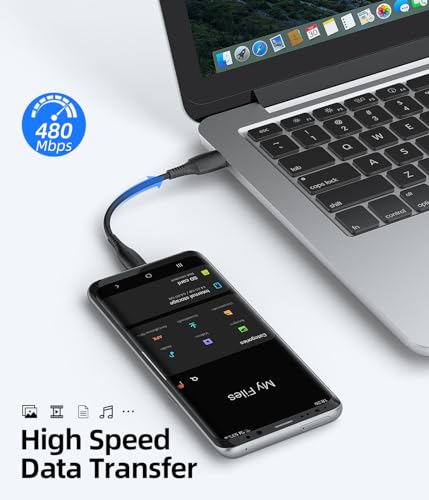 USB C Cable Short 1FT 3Pack, 12 inch USB Type C Fast Charger Cord for Galaxy S25 S9 S8 Plus Note 9 8, Power Bank and Other USB-C Devices - size: 1FT