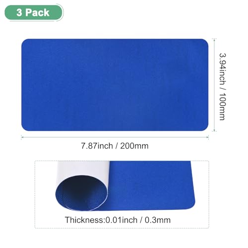 M METERXITY 3-Pack Polyester Repair Patches, 7.9 x 3.9 Self-Adhesive Fabric Repair Patches Waterproof Lightweight for Clothes/Sofas/Tents/Bags/Car Seats [Sapphire Blue] - color: Sapphire Blue
