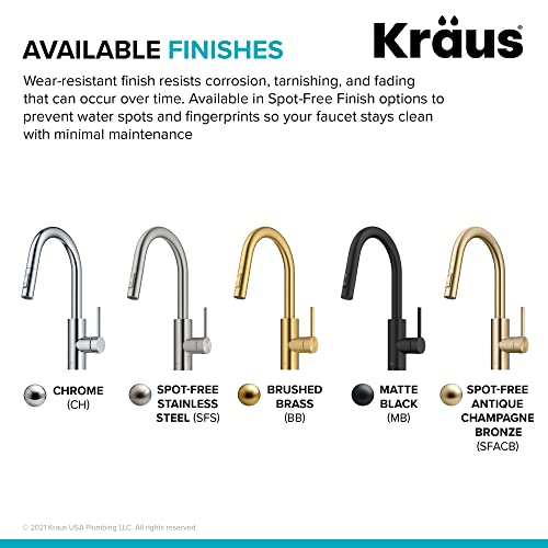 KRAUS Spot Free Stainless Steel Pull Down Kitchen Faucet KPF-2620SFS - color: Spot-Free Stainless Steel, style: Pull Down Faucet