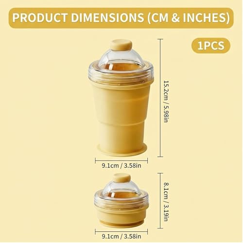 Ice Maker Cup, 2-in-1 Foldable Silicone Ice Ball Maker Cup, One Glass Ice Maker, Reusable Portable Ice Sphere Mold with Straw and Lid (yellow) - color: Yellow