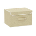 Storage Bins with Handles,Grey and Beige,10.2x7.9x6.7in,1 Pack - color: Beige/Gray, size: 10.2x7.9x6.7in(1-pack)