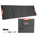 VEVOR 300W Foldable Monocrystalline Solar Panel, 23% High-Efficiency Portable Mono Solar Panel Charger with MC4 Output & 10-in-1 DC Adapters, IP67 Waterproof for Power Stations, Camping, Hiking Trips - size: 300W