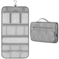 PAVILIA Hanging Toiletry Bag for Women Men Foldable Travel Organizer, Grey - color: Heather Grey