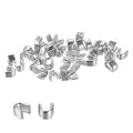 uxcell 40Pcs Zipper Slider Retainers, #3 U Shape Top Stoppers for Bags Coats Jackets Closed-end Zippers Replacing, Silver Tone - color: Silver Tone, size: #3