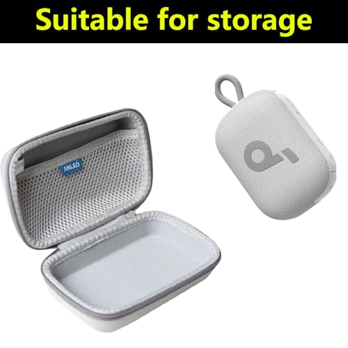 Anleo Hard Travel Case for Soundcore Select 4 Go Bluetooth Shower Speaker (Gray) - color: Gray