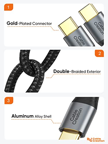 CableCreation USB C to USB C Cable 2 Pack, Type C Fast Charging Cable 0.8FT - size: 0.8FT 2-Pack, style: C to C