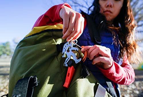 UST Tool-a-Long Multi-Tool Carabiners with Durable, Compact Stainless Steel Construction for Hiking, Kayaking, Camping, Travel and Outdoor Survival - style: Sasquatch