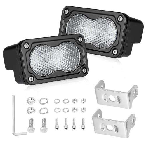 Diffused LED Pods 3 Inch 40W CREE LED Auxiliary Work Lights | High Intensity CREE LEDs Scene Lights Ditch Camper Fishing Area Lights for Trucks Pickup Camper Tractor Trailer SUV - color: White