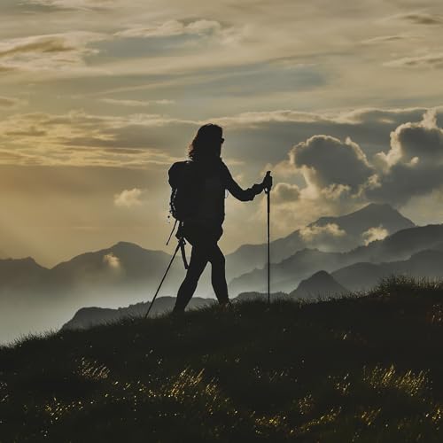 Fizan Adventure Trekking Poles – Ultralight, Backpacking, Thru Hiking Poles, Adjustable, Collapsible, Customized Fit, Cork Grips, Aluminum Walking Sticks