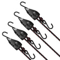 1/4" Ratchet Tie Down Straps, 4-Pack 12ft Adjustable Rope Hanger - size: 4-Pack,1/4''
