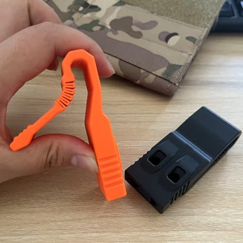 Emergency Safety Whistle with Flexible Clip, Loud Tactical EDC Whistle for Backpack, Running, Hiking, Police & Security Gear Accessory - color: Black