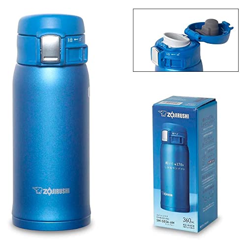 Zojirushi SM-SD36AM Stainless Steel Mug, 12-Ounce, Matte Blue - color: Matte Blue, style: 12-Ounce