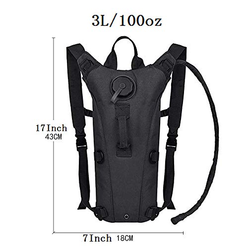Running Hydration Vest Pack Tactical 3L Water Bladder Backpack Bag for Cycling Marathon Hiking Daypack Men & Women - color: Black & Navy Blue