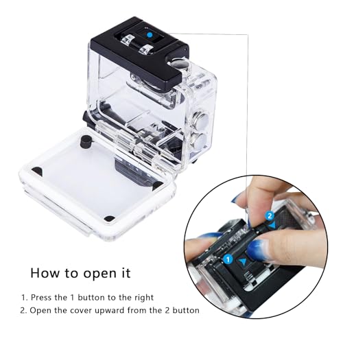 Waterproof Housing Case Compatible with AKASO EK7000/Pro Xtreme/Xilecam X2/Jadfezy/Dragon Touch Vision3 YF/Apexcam M80AIR/SJCAM SJ4000 Action Camera, Protective Diving Shell | Compatible with Pro Xtreme/Xilecam X2/Jadfezy/Dragon Touch Vision3 YF/Apexcam M