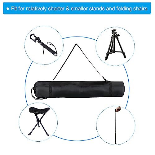 PATIKIL 39 Inch Tripod Monopod Case Bag, Nylon Camping Foldable Foldable Tripod Carry Case Storage Bag with Shoulder Strap for Outdoor Travel, Black - size: 39 Inch
