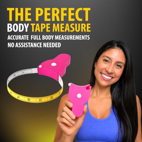 Perfect Body Tape Measure - 80 Inch Automatic Telescopic Tape Measure - Retractable Measuring Tape for Body: Waist, Hip, Bust, Arms, and More (Pink - 80 inch) - color: Pink, size: 80 Inch