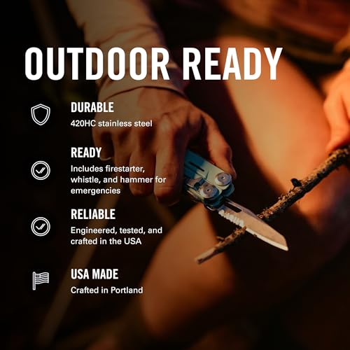 LEATHERMAN Signal 19-in-1 Multi-Tool, Blue and Red | Ferrocerium Fire Starter, Emergency Whistle & Diamond-Coated Sharpener for Camping, Hiking & Survival, Made in USA - color: Blue/Red