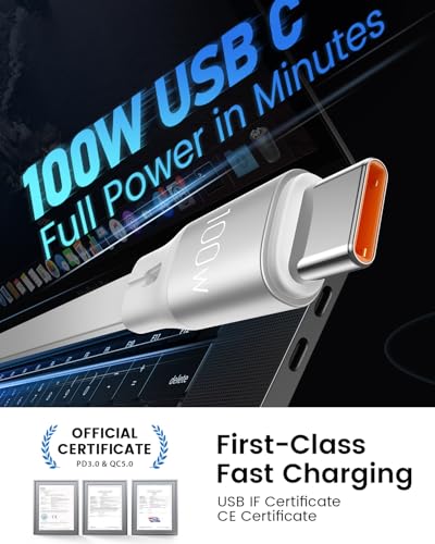 CAFELE 100W Multi Charging Cable, 6-in-1 Retractable USB C/A Cable, 5A Fast Charger Cord for Multiple Devices with Type C/L/Micro Ports for Phone 17 16 15 14 Pro Max, S24/S23, MBook, Pad (3.6ft) White - color: White