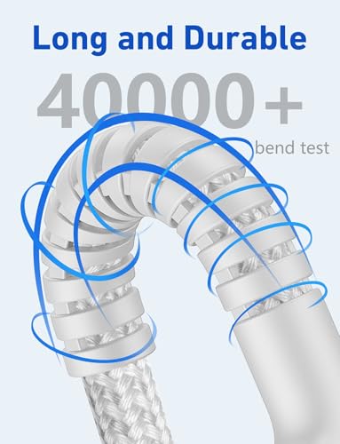 iPhone Charger Cable 3FT 2Pack USB to Lightning Cable Extra Durable Braided | [Apple MFi Certified] Fast Charging iPhone Charger Cord Compatible with iPhone 14 13 12 11 8 7 Pro Max and More-Silver - color: Silver, size: 3FT, style: USB A to Lightning