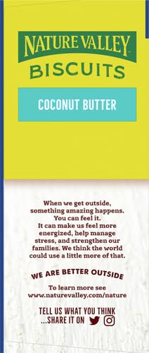 Nature Valley Biscuit Sandwiches, Coconut Butter, Snack Bars, 13.5 oz,10 Count (Pack of 2) - size: 10 Count (Pack of 2)