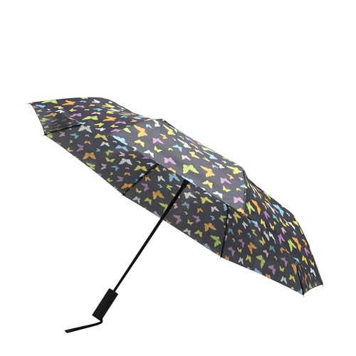 Nollia Compact Travel Umbrella with Auto Open – Windproof Folding Umbrella, Lightweight & Portable for Rain - color: Z.D. Butterfly