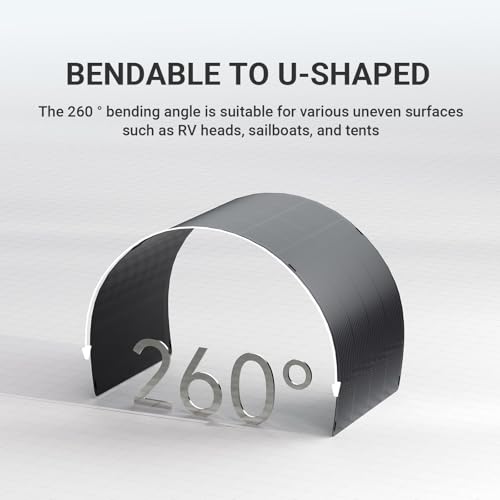 ALLPOWERS SF200 200W Flexible Solar Panel, Photovoltaic Solar Module | IP68 Waterproofing ETFE 24V/12V Off-Grid Semi-Flexible Mono Solar Panel For Roof RV Motorhome Boat Cabin Van Uneven Surface - color: 200W-Flexible Solar Panel-SF200