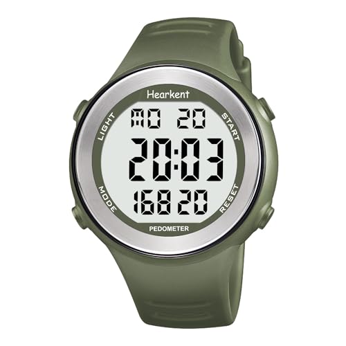 Hearkent 50M Waterproof Pedometer Watch No APP Fitness Tracker Watch - color: Green