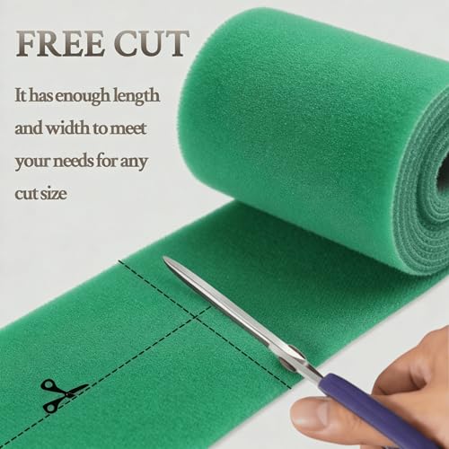 IFNOW Hook and Loop Cable Ties Electrical 32FT Reusable Fastening Tape Double-Sided Cable Ties Hook-and-Loop Management Tape Strength 2''/Width (Green) - color: Green