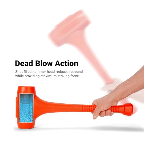 Capri Tools CP10101 C101 Dead Blow Hammer 30" Orange, 9 lb. - size: 9 lb