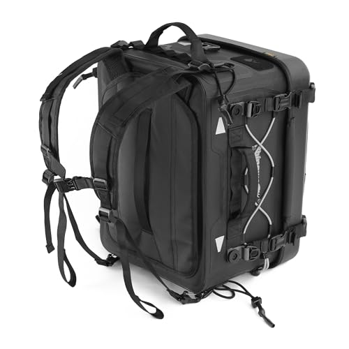 Rhinowalk 36L Motorcycle Tail Bag Hard Shell Top Case Lightweight Waterproof Rear Trunk with MOLLE System & Quick-Release Mounting – Touring Adventure Case - style: Hard Shell Bag Mft2305 Only.