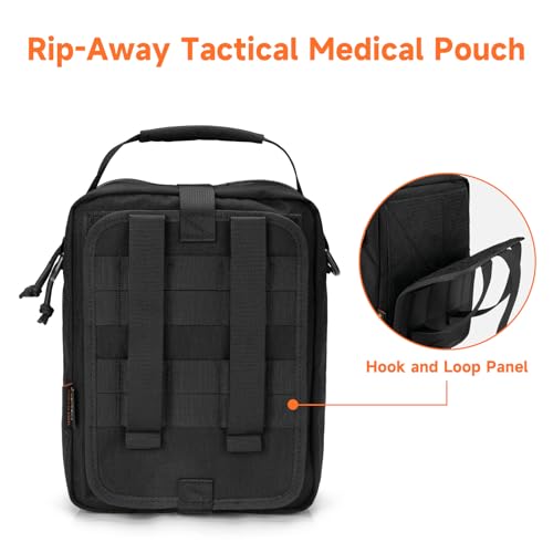 EXCELLENT ELITE SPANKER Rip Away Tactical Medical Pouch First Aid IFAK Pouch Utility EMT Pouch - color: Black