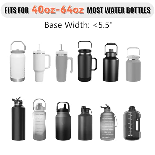 Water Bottle Carrier bag with Strap Phone Pocket for Walking, Hiking, Cycling - color: 3-Blue, size: 40oz-64oz