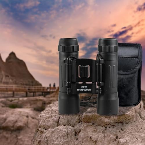 TrekTonic Compact 10x25 High Powered Binoculars For Adults and Kids, Portable with Neck Strap, Birdwatching, Outdoor Activities