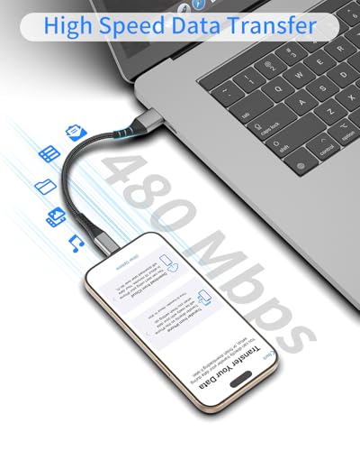 6 inch Short USB A to USB C Cable Fast Charging, 2 Pack 0.5ft USBC Cable | 3A USB Type C Cable for iPhone 15 16 17 Pro Max, Samsung Galaxy S26 S25 S24 S23, Google Pixel 10 9, iPad Pro/Air - size: 0.5 Feet, style: USB A to USB C