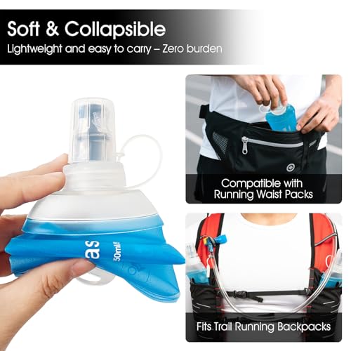 GUYI GYGYL Soft Flask, Collapsible Water Bottle for Sports, 250ml Blue 2pcs - color: 2Pcs 250ml Blue