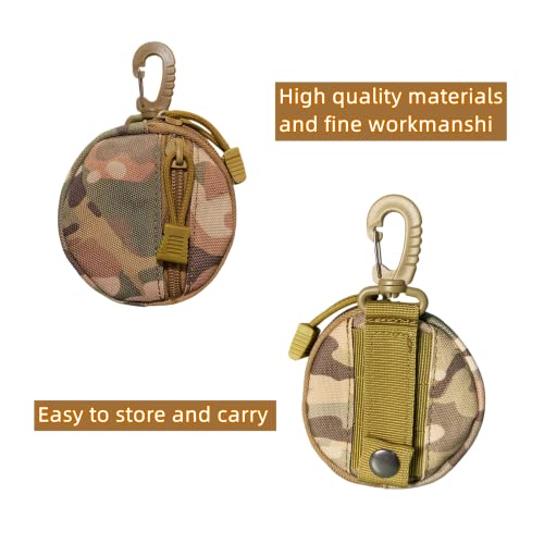 Small EDC Pouch EDC Bag Molle Pouch Tactical Wallet, Molle Accessories, Coin Pouch Coin Purse, Key Case, Tactical Keychain Pouch, Earphone Case, Military Gear Waterproof - color: CP Camo 3pcs