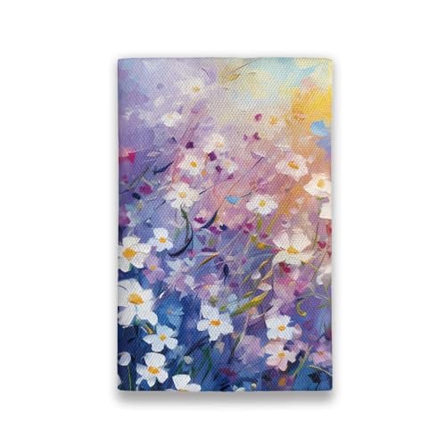 Flashideas Daisy Print Reusable Tissue Holder Fabric Purse Zipper Enclosed Coins Tissue Pouch Soft Tissue Holder for Purse Travel Tissue Holder for Bag Car Office Home - color: Daisy Print