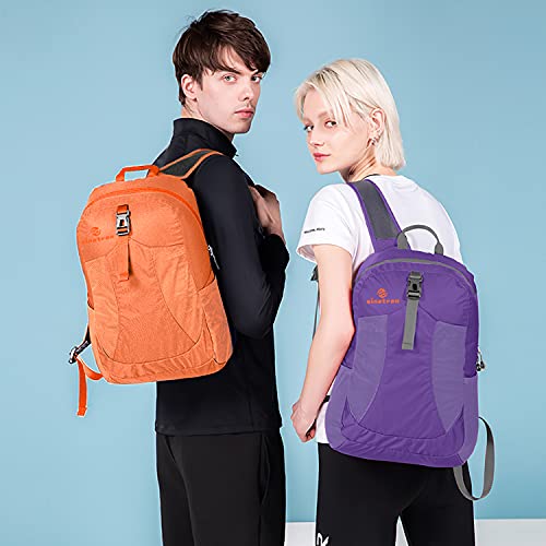 sinotron 22L Lightweight Packable Hiking Backpack, Small Hiking Backpack Day Pack for Women Men Travel Camping Vacation - color: Purple