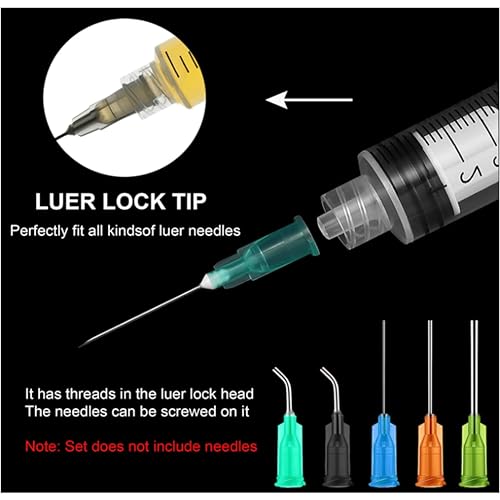 20 Pack 10 ml Syringe for Liquid Without Needle,Luer Lock Syringes with Cap, Individually Wrapped,Measurement for Scientific Labs,Measuring Liquids,Pet Feeding,Oil or Glue Applicator (B 20 Pack 10ml) Luer Lock - size: B 20 Pack 10ml
