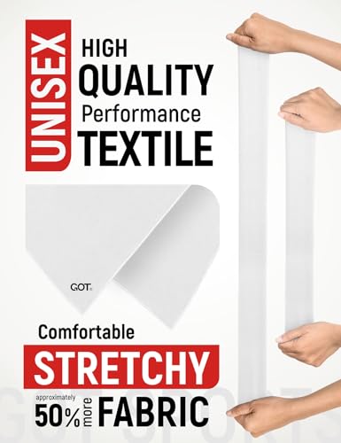 UPF 50+ Cooling Bandana for Men & Women - UV Sun Protection Neck Scarf - color: White