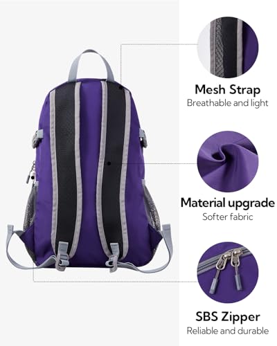 WATERFLY Small Lightweight Packable Backpack: 20l Ultra Light Foldable Travel Hiking Camping Daypack Day Pack for Man Woman | 20L,Recycled nylon material,Multi-compartment storage,Water-resistant,Everyday carry,Ultra Light Foldable Travel Day Pack - color