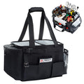 FREECOLSH Black Waterproof Caddy, 16" x 11" x 11", with Detachable Strap and Shoulder Pad for Carrying Utensils and Camping Supplies