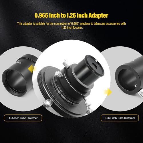 Astromania 1.25 Inch to 0.965 Inch Telescope Eyepiece Adapter - size: 1.25"-0.965"